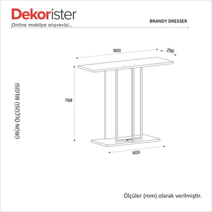 Modern Entryway Console Table with Storage
