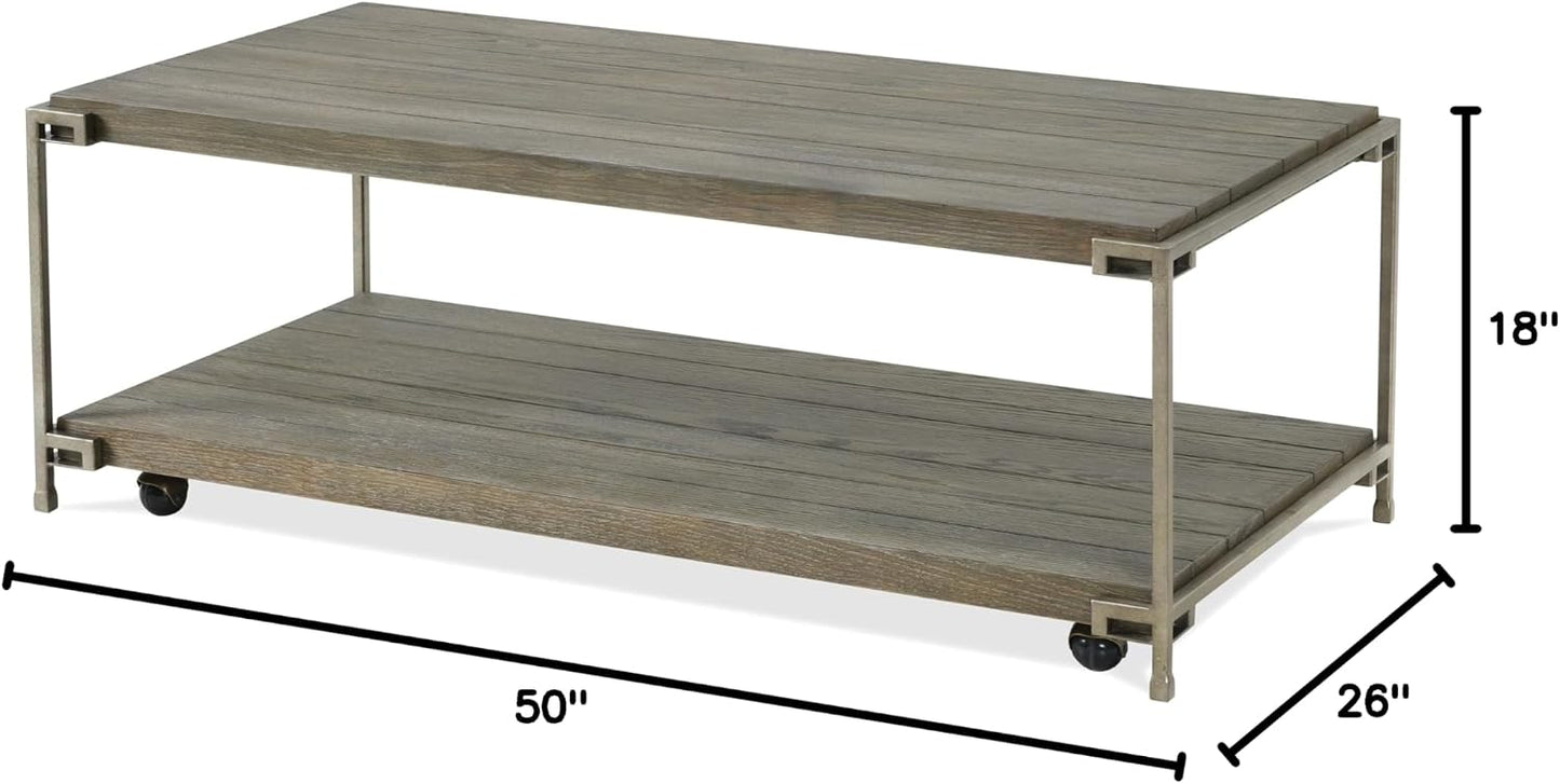 Modern 3-Piece Living Room Table Set with Storage Shelf