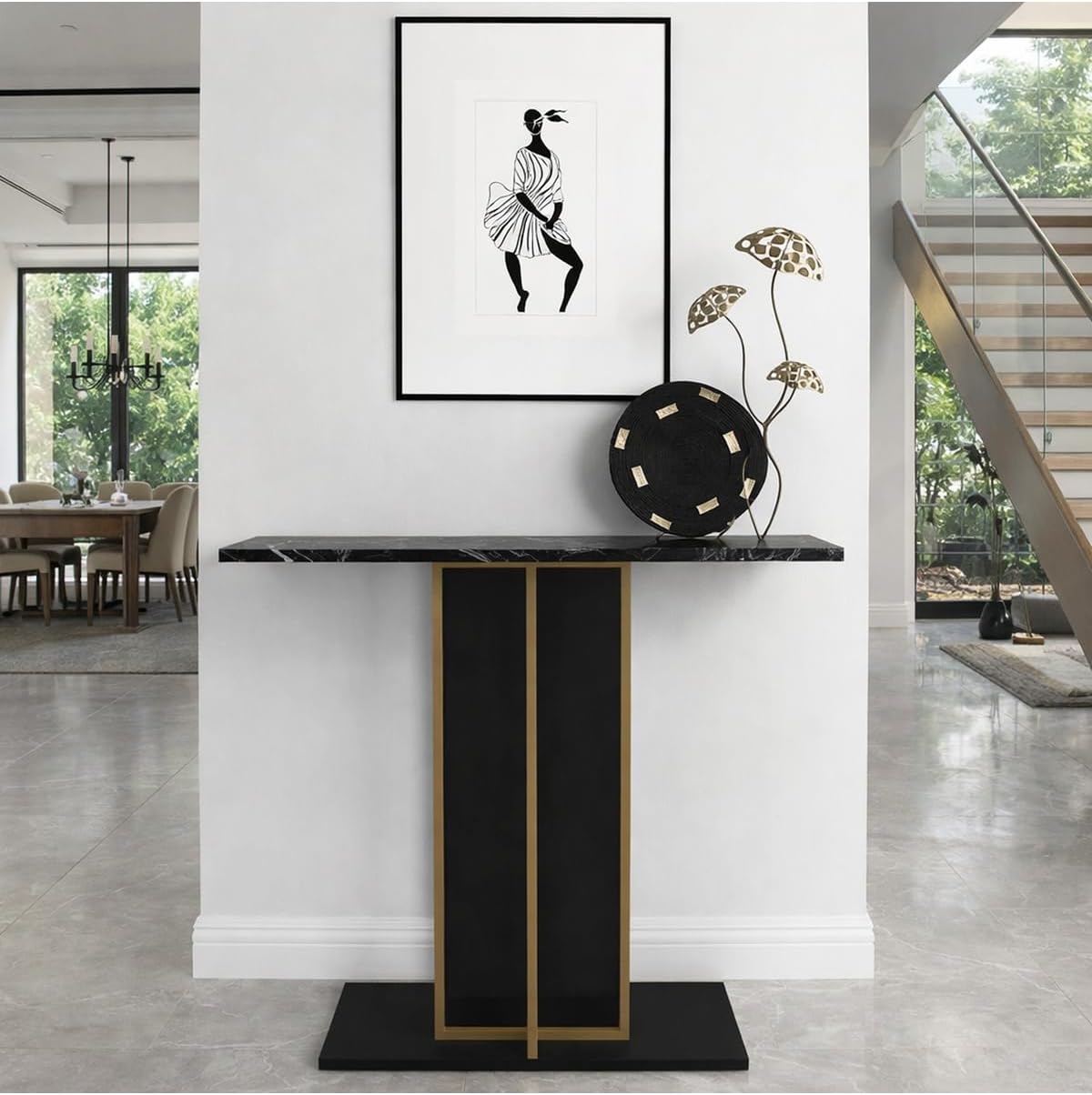 Modern Entryway Console Table with Storage