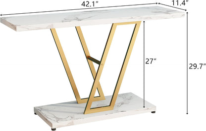 Industrial Console Table – Slim Entryway Accent Table