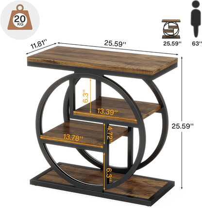 Modern Geometric Display Shelf with Open Storage