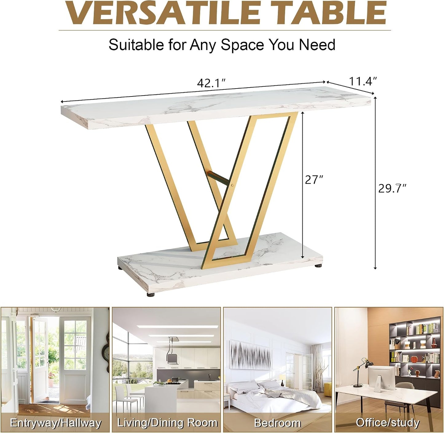 Industrial Console Table – Slim Entryway Accent Table