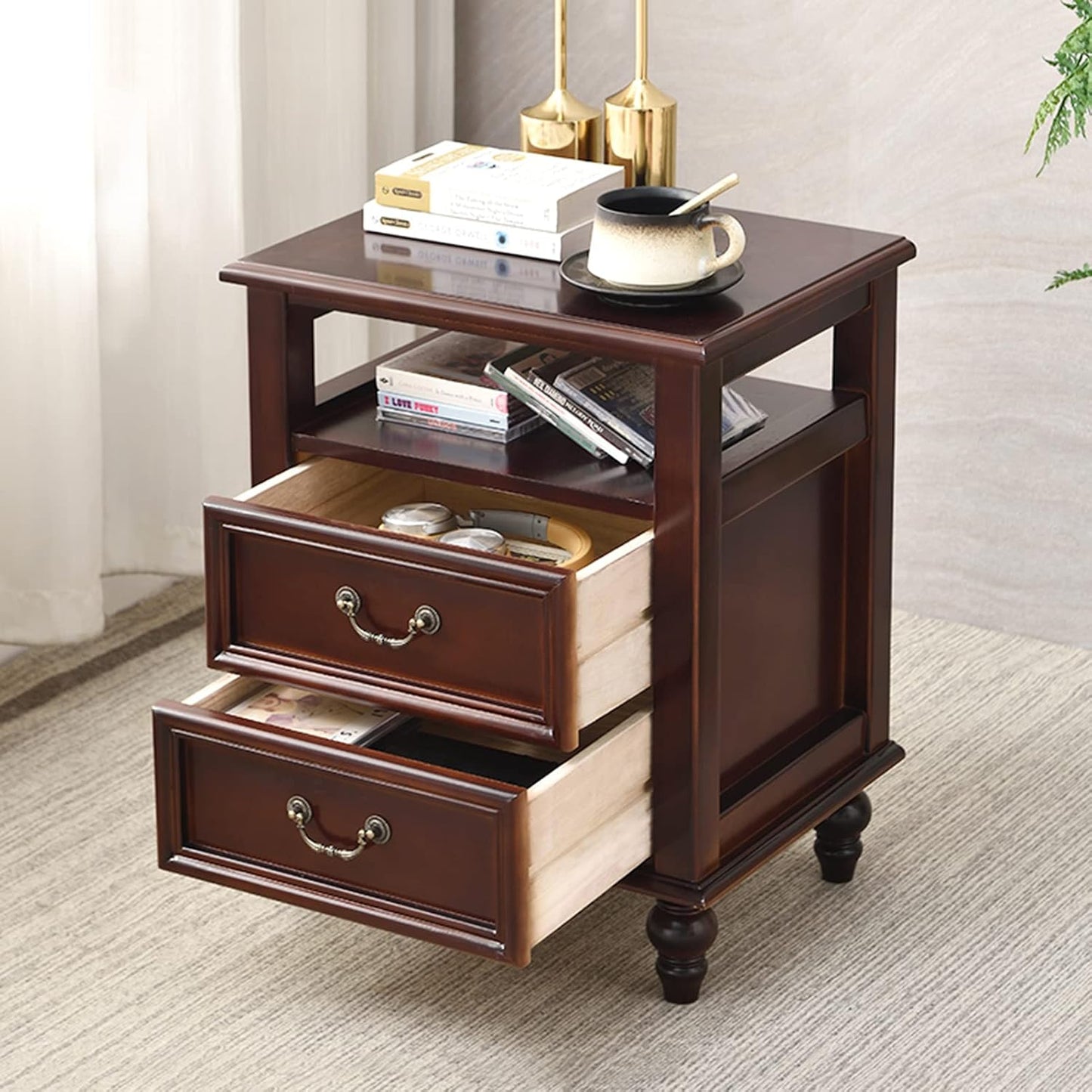 Minimalist Bedside Table with Drawer Storage
