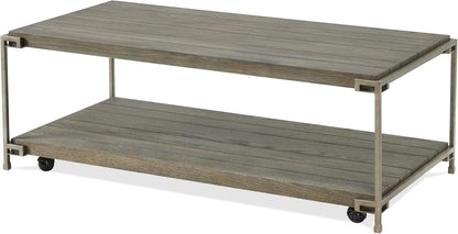 Modern 3-Piece Living Room Table Set with Storage Shelf