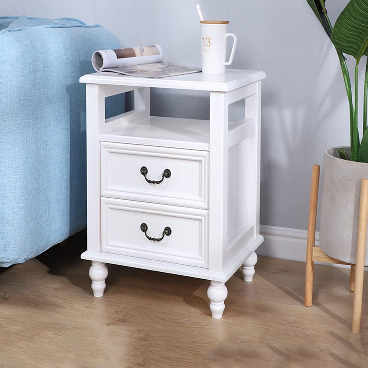 Minimalist Bedside Table with Drawer Storage
