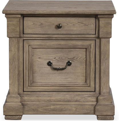 Modern Nightstand with Storage Drawers