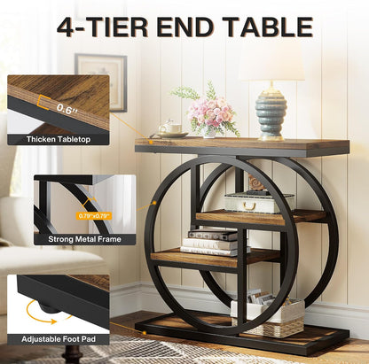 Modern Geometric Display Shelf with Open Storage
