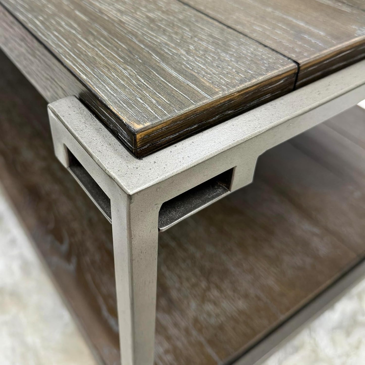 Modern 3-Piece Living Room Table Set with Storage Shelf