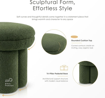 Modern Mushroom Accent Chair with Plush Upholstery