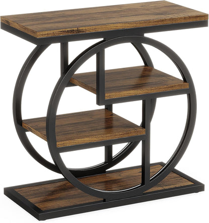 Modern Geometric Display Shelf with Open Storage