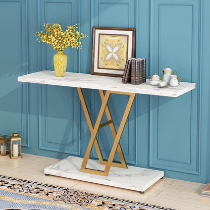 Industrial Console Table – Slim Entryway Accent Table