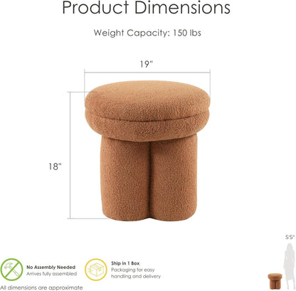 Modern Mushroom Accent Chair with Plush Upholstery