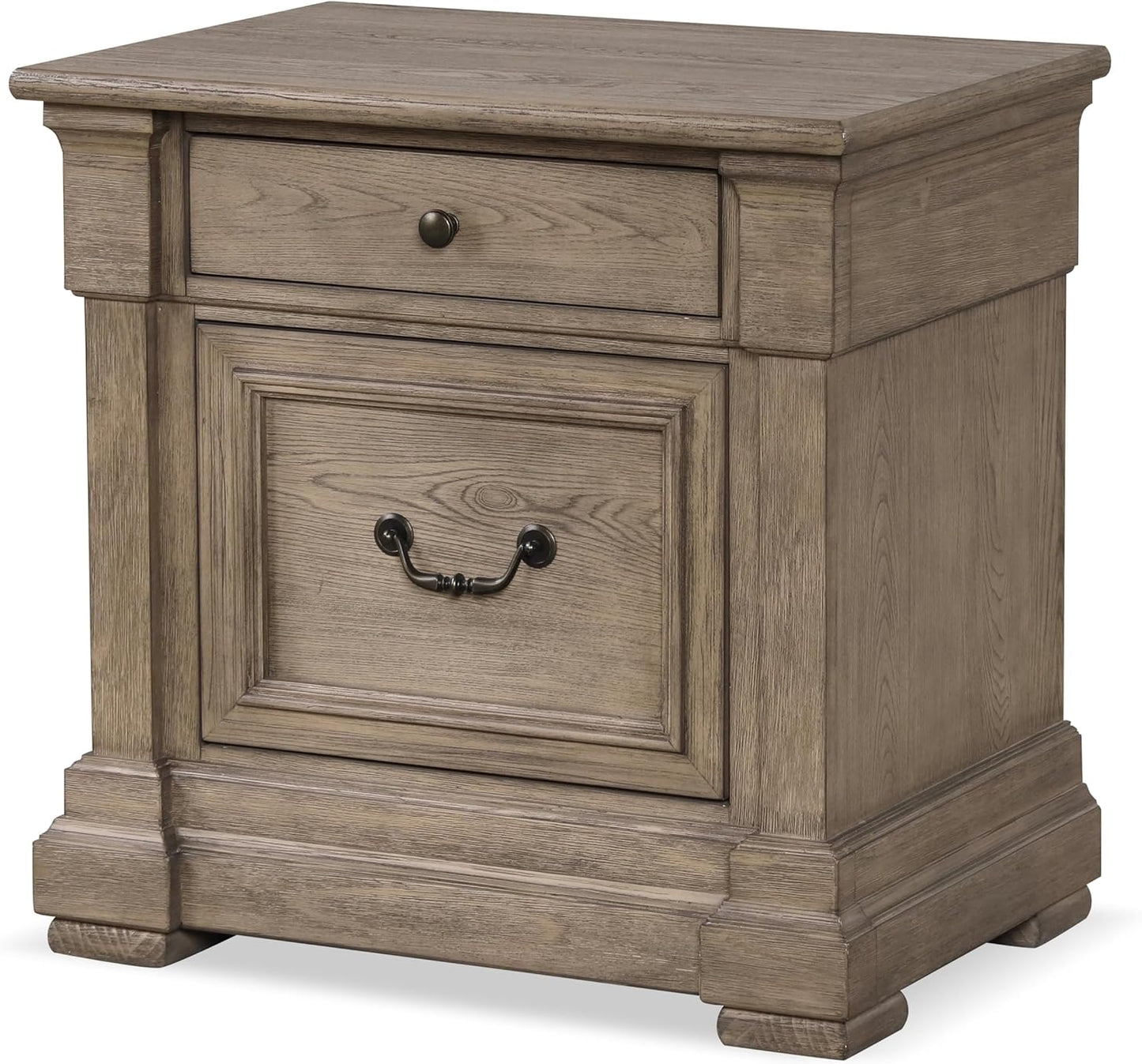 Modern Nightstand with Storage Drawers
