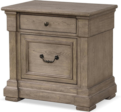 Modern Nightstand with Storage Drawers