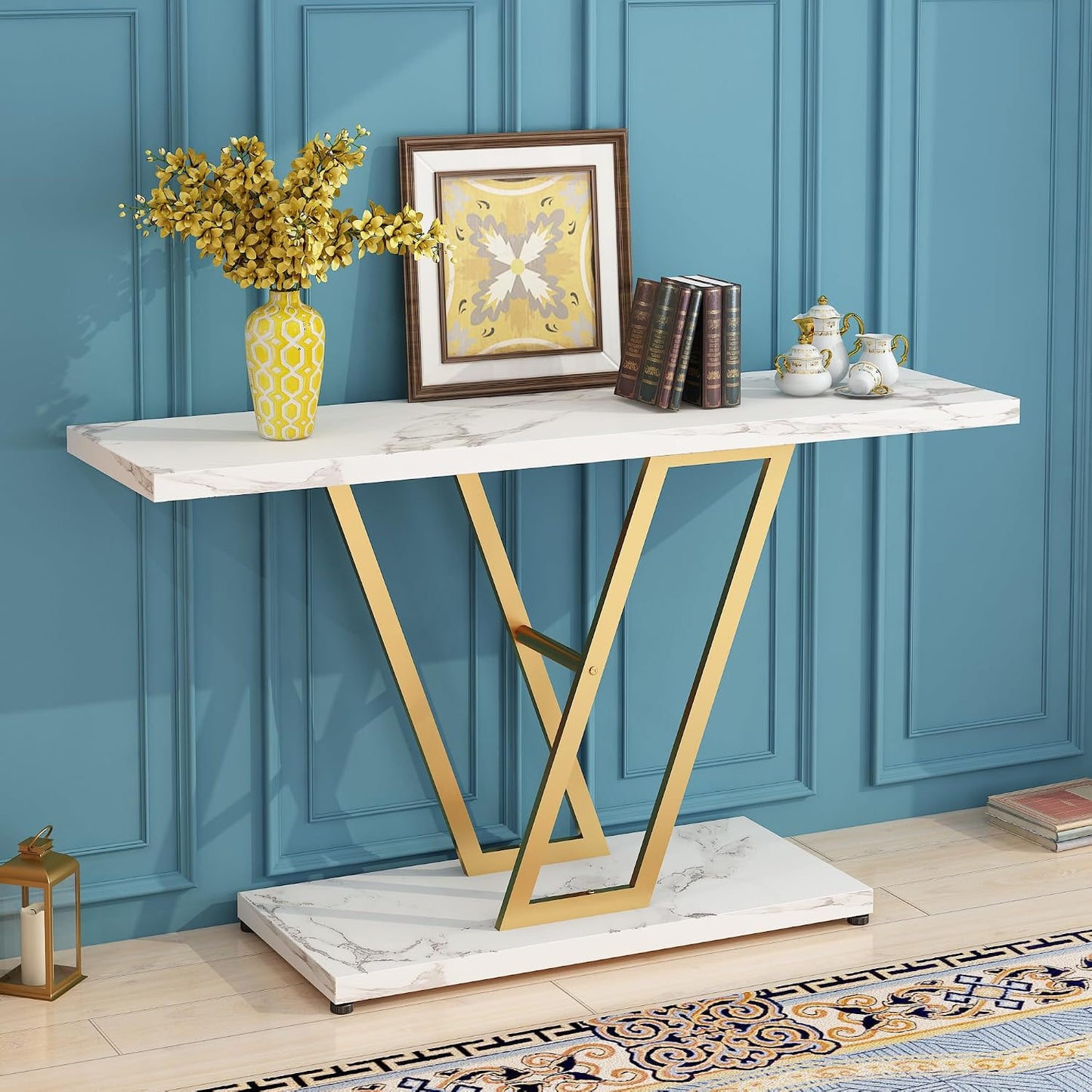 Industrial Console Table – Slim Entryway Accent Table