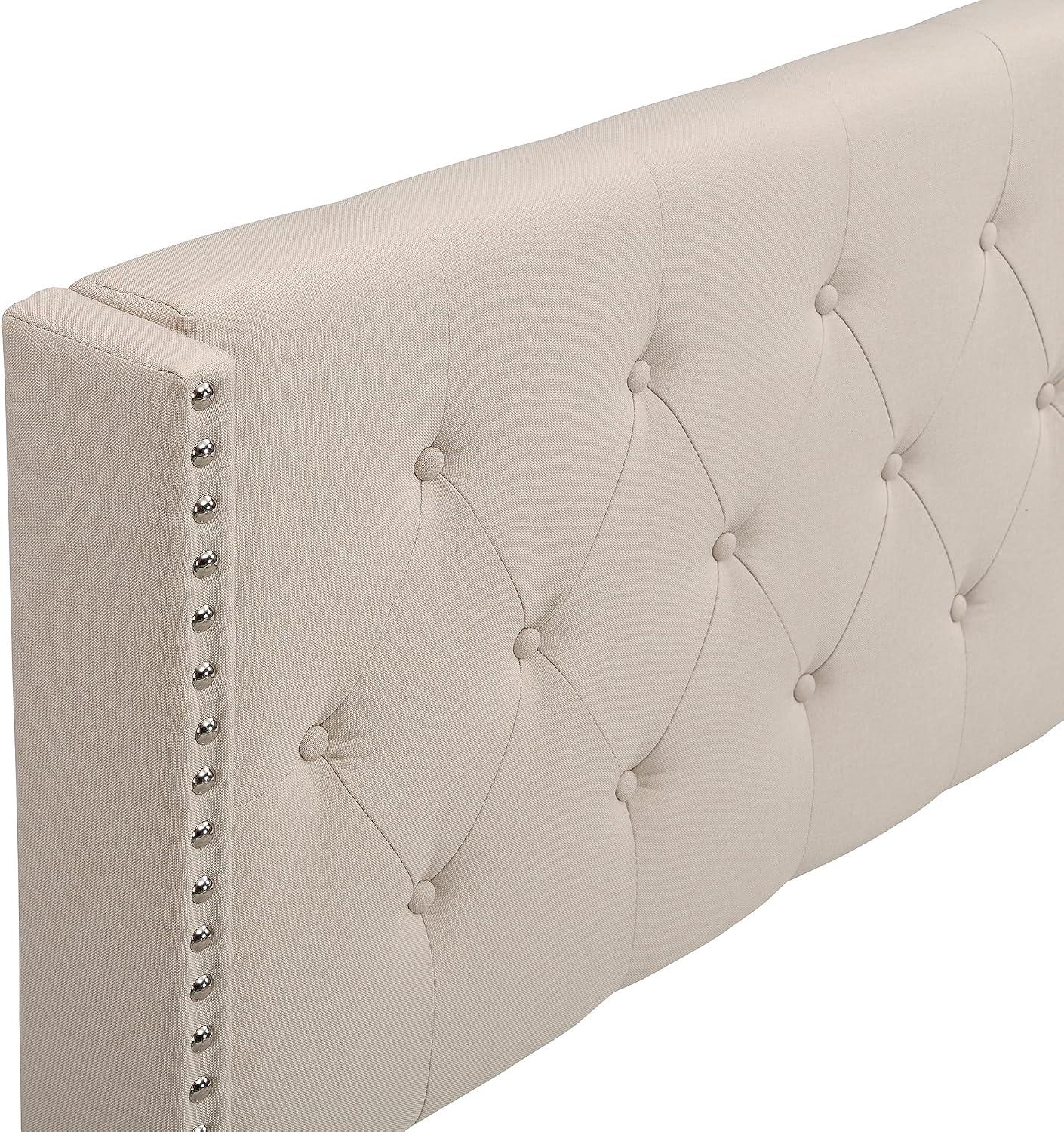 Cozy Upholstered Platform Bed with Soft Headboard