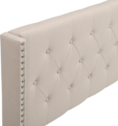 Cozy Upholstered Platform Bed with Soft Headboard