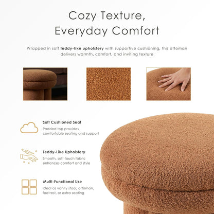 Modern Mushroom Accent Chair with Plush Upholstery