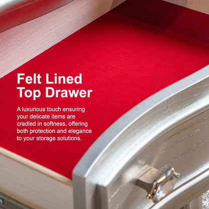 Modern Nightstand with Storage Drawers